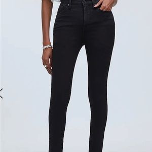 Madewell Black 10” High-Rise Womens Skinny Jeans Excellent Used Condition sz 25